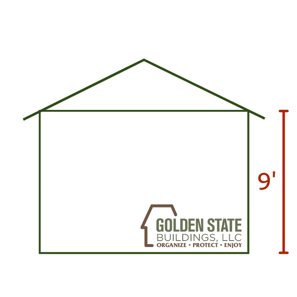 Shed blueprint with 9' wall height