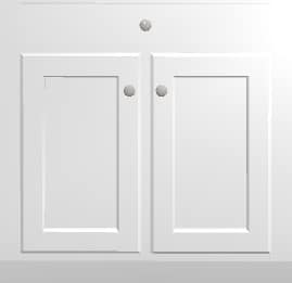Painted white Cabinets example