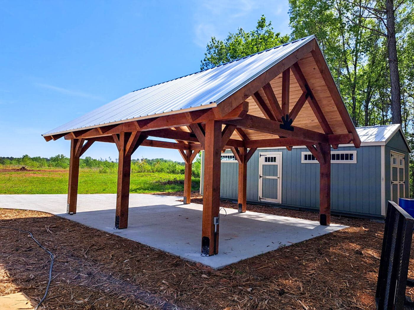 timber frame Pavilions in Selma CA