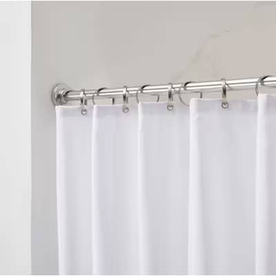 Shower Curtain hanging on a shower curtain rod
