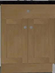 Stained brown Cabinets example