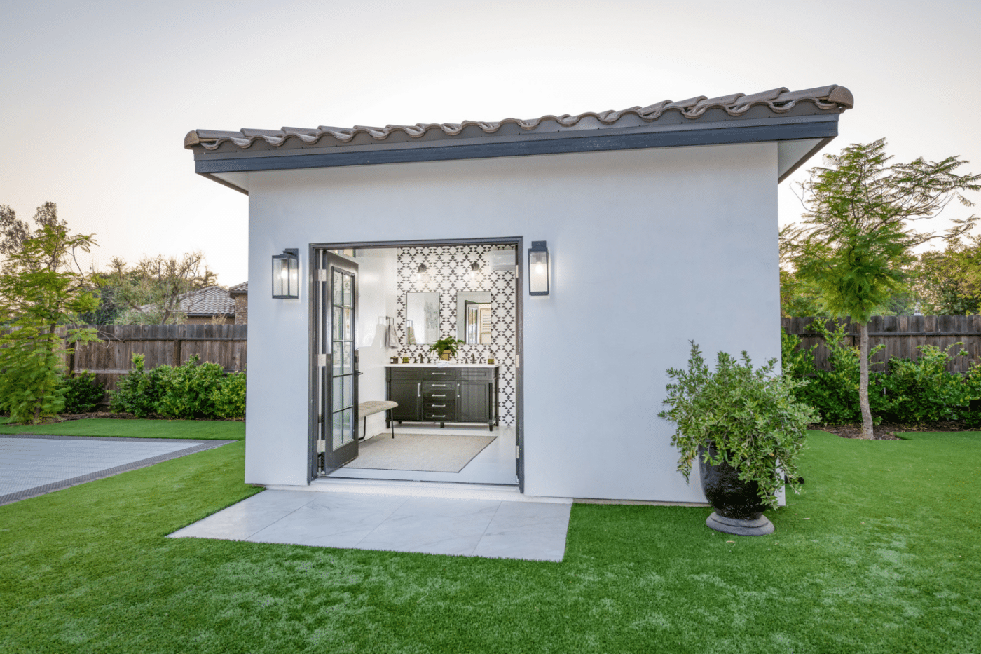 custom white cabana for bathroom in kerman ca