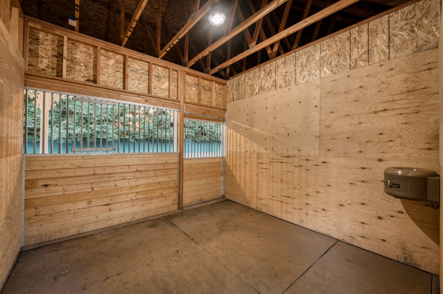 stall inside 22x60 Horse Barn in Central CA