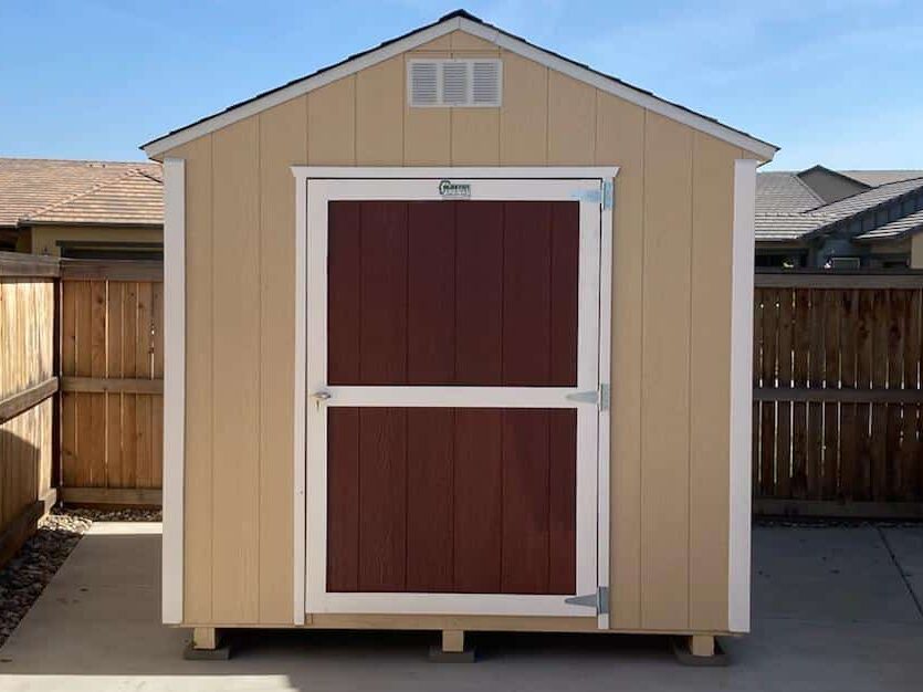 tan and brown value line sheds in Fresno CA